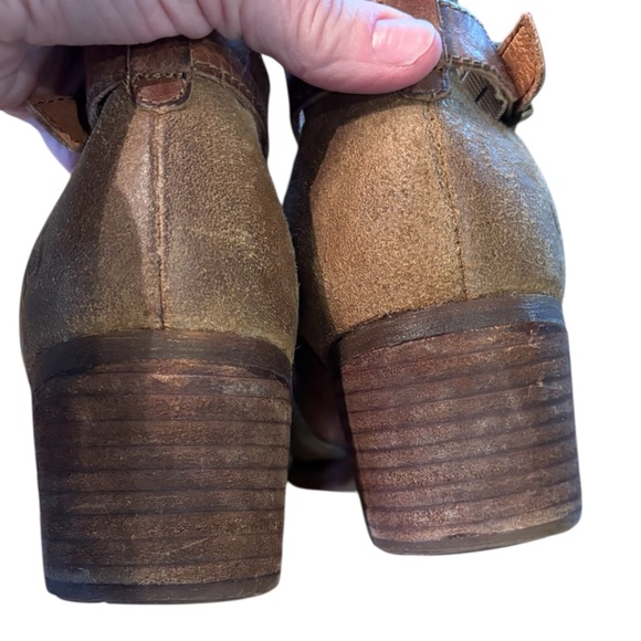 Born Carin Brown Tan Suede Leather Ankle Boots, size 8M, Western Cowgirl Prairie - Picture 5 of 14